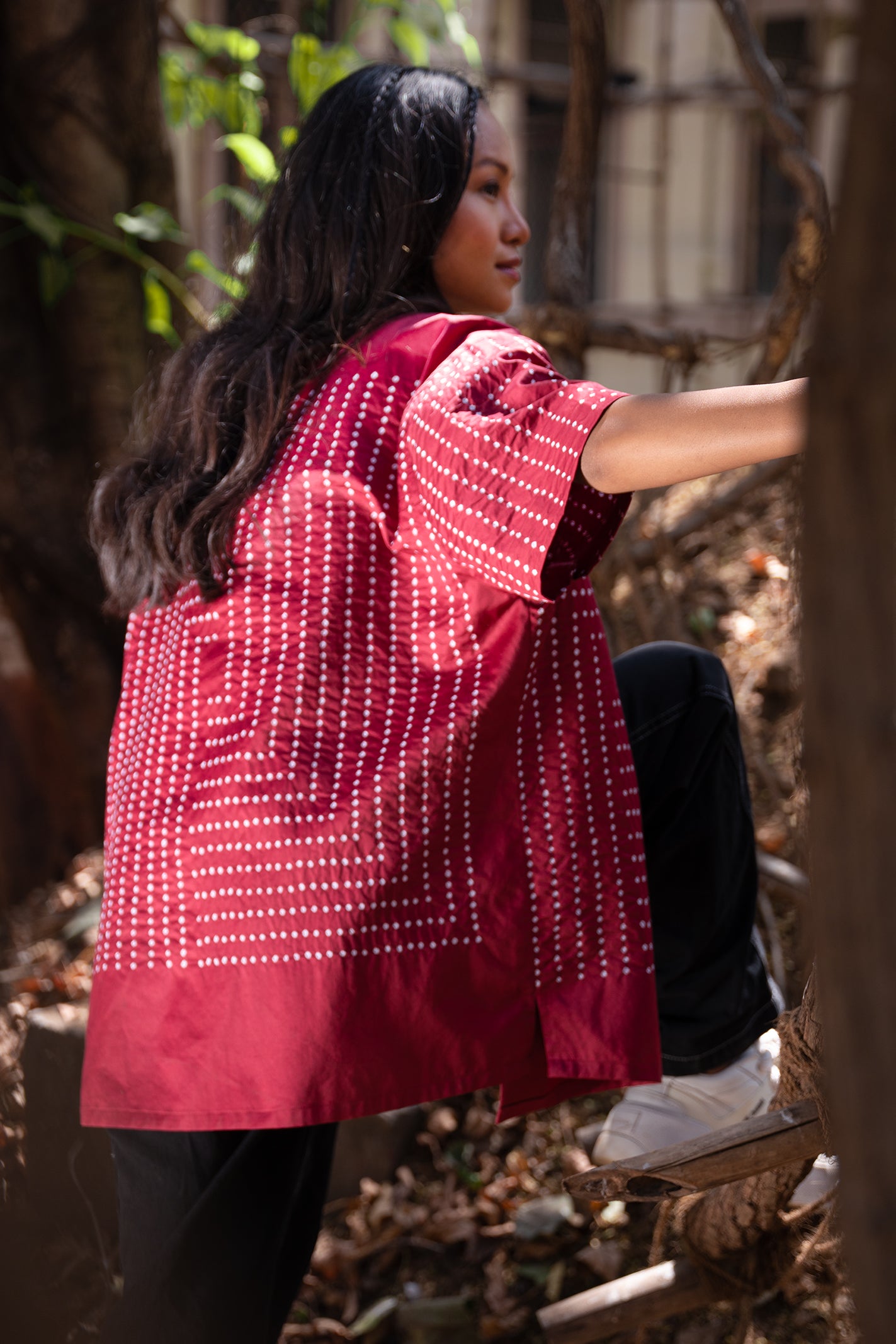 Metriksa in Barn Red Shirt