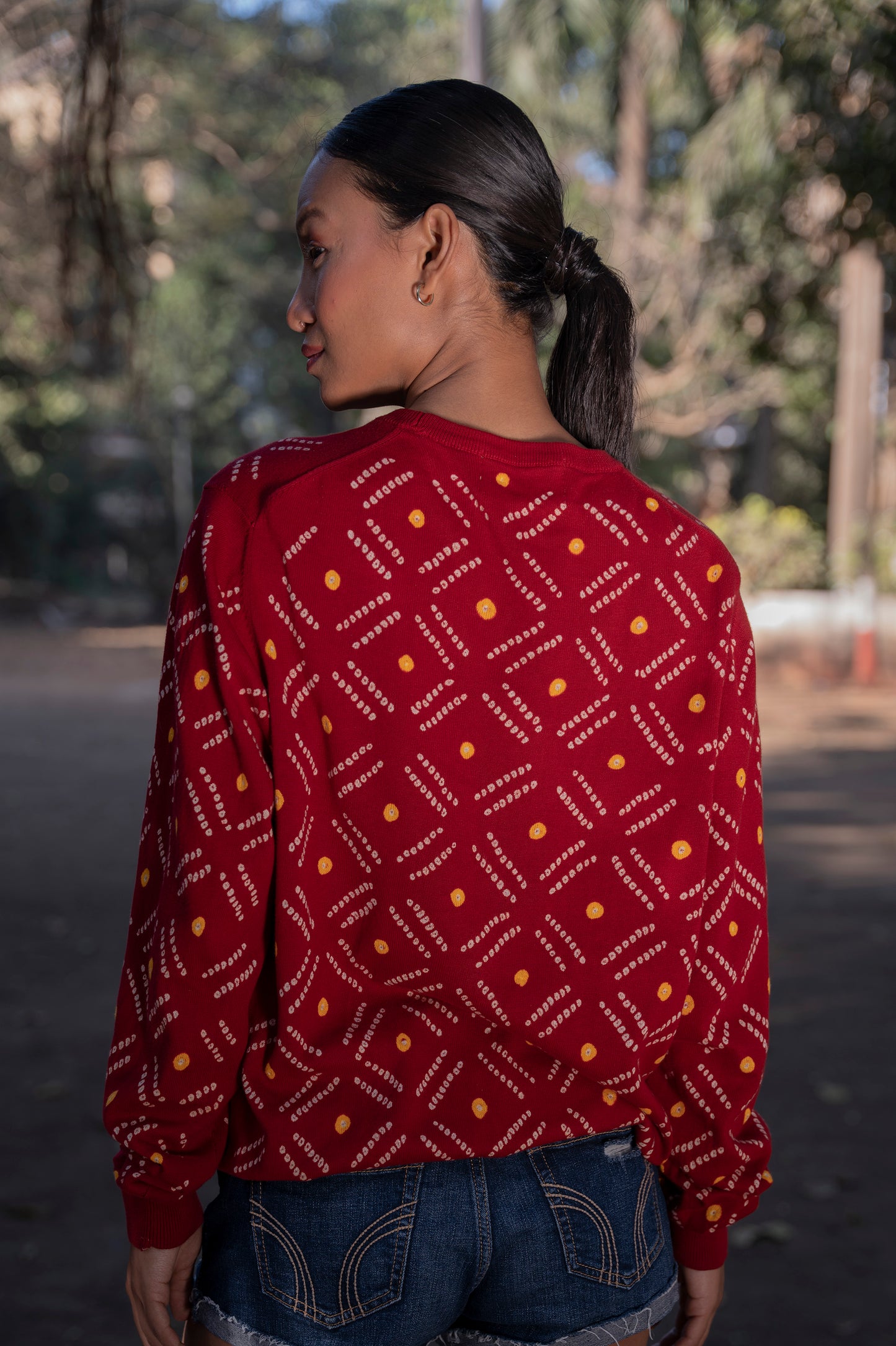 Chakri in Red-Yellow Knit