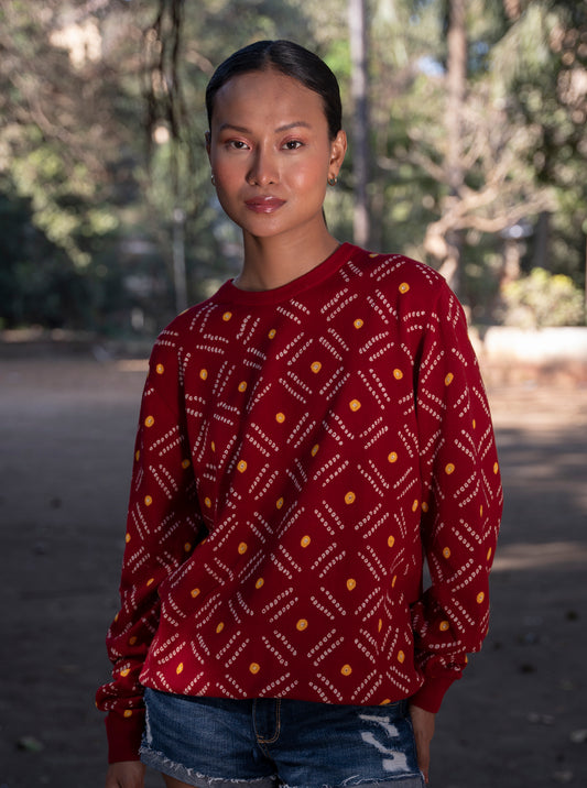 Chakri in Red-Yellow Knit