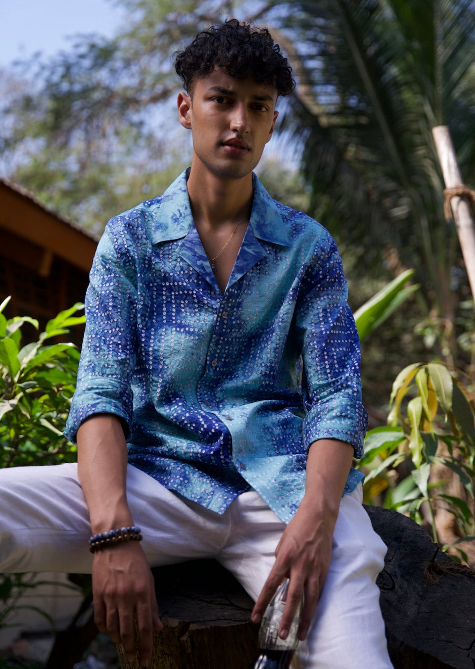 Designer Tie-Dye Cotton Shirt
