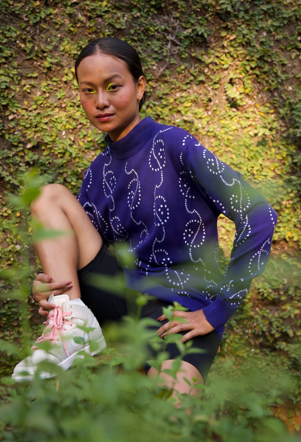 Designer Tie-Dye Cotton Sweater