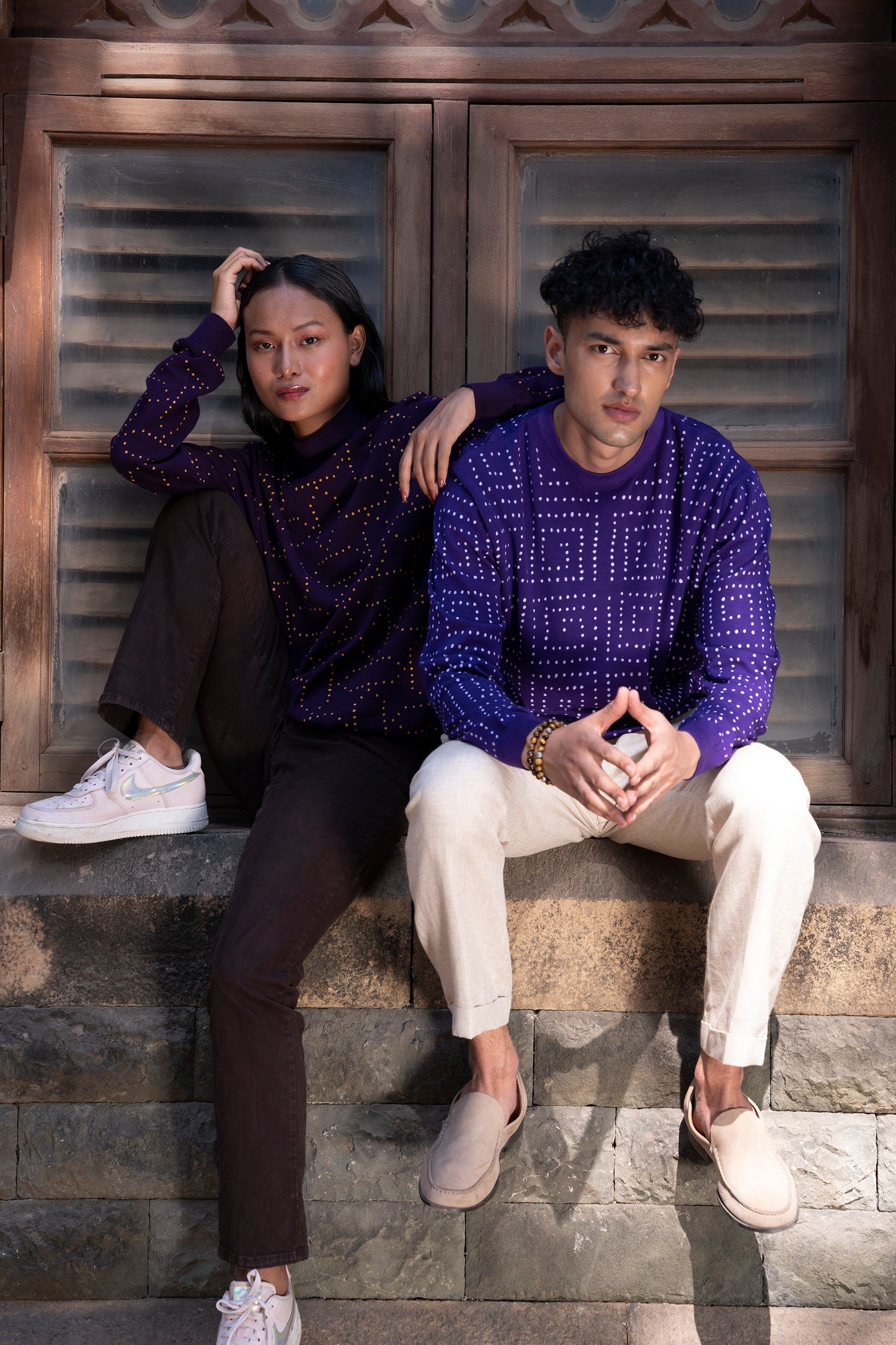 Intoh in Dark Purple Knit