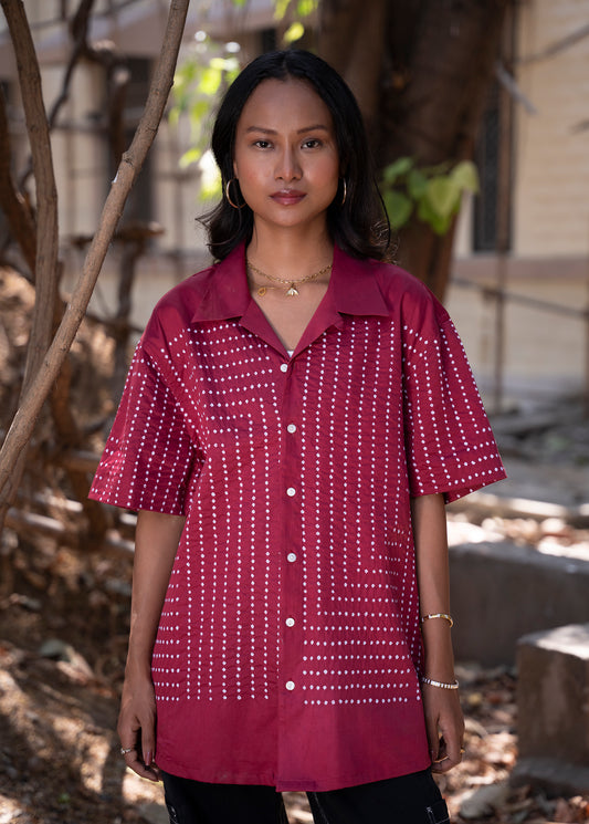 Metriksa in Barn Red Shirt